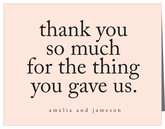 Our Straight Up Bridal Shower Thank You Cards are sure to be a hit with your family and guests after your shower!