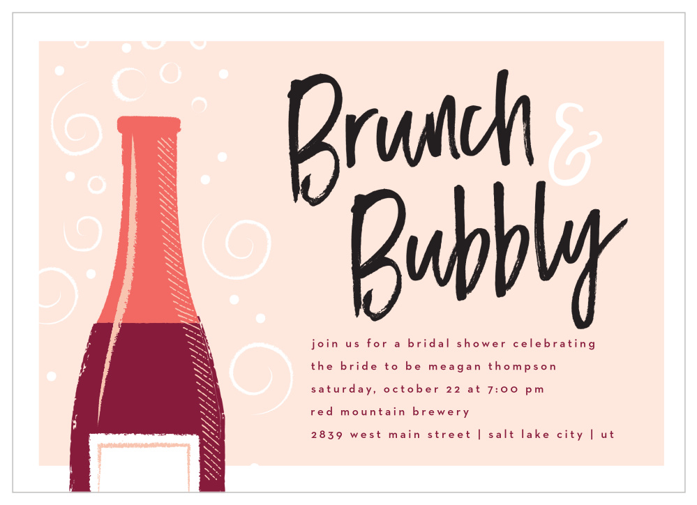 Brunch Bubbly Bridal Shower Invitations