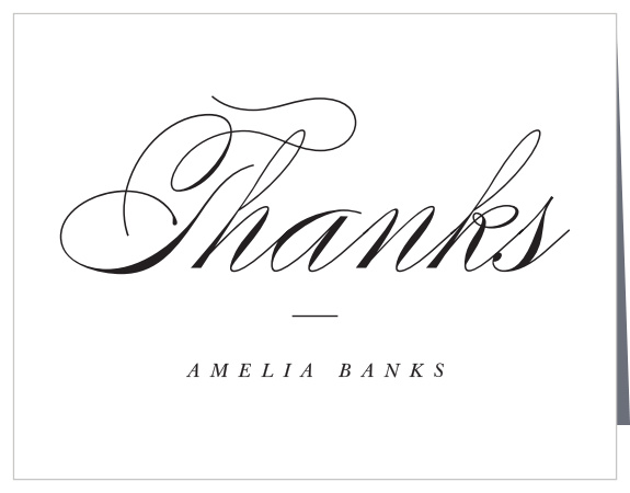 Formally Stated Bridal Shower Thank You Cards