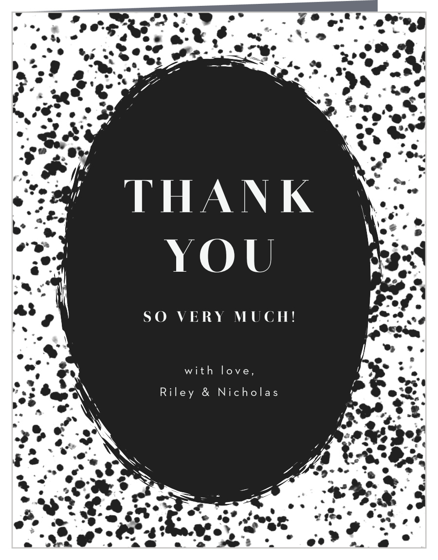 Speckled Art Bridal Shower Thank You Cards