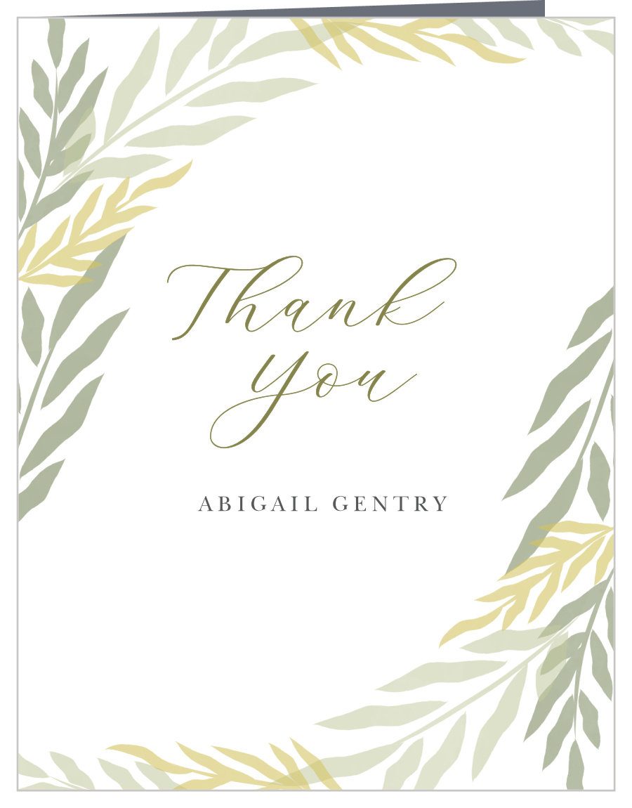 Wispy Willow Bridal Shower Thank You Cards