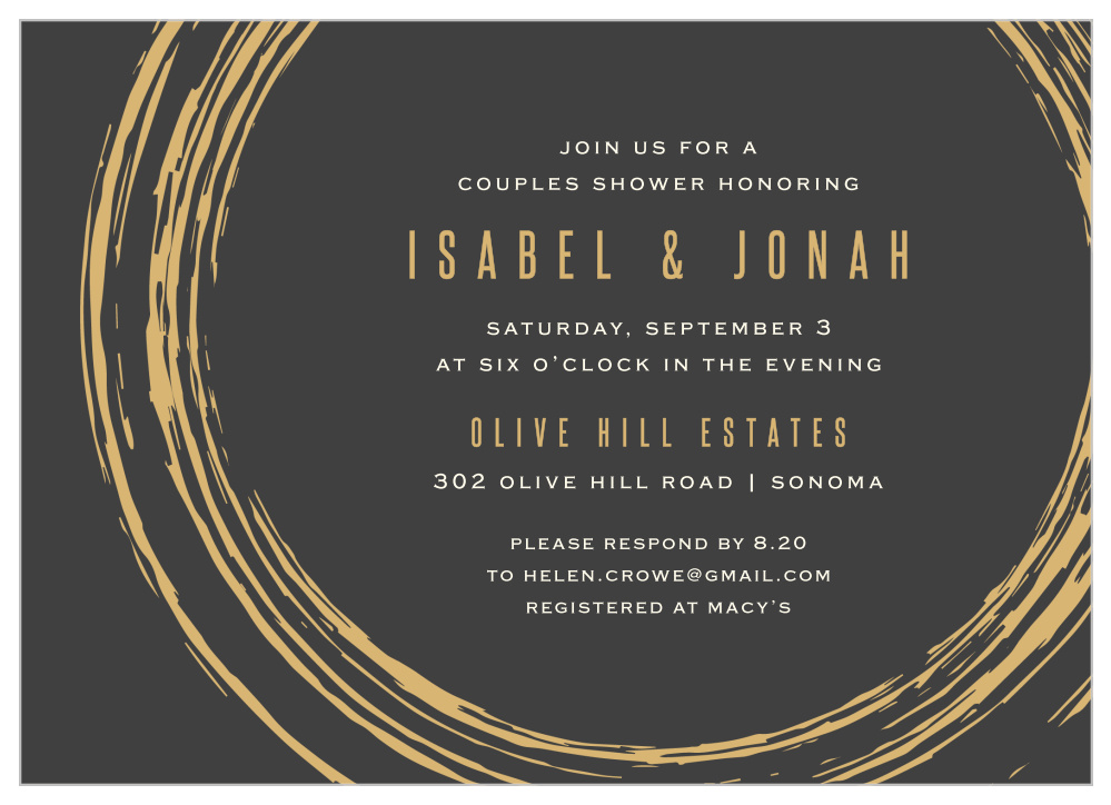 Paint Circles Bridal Shower Invitations