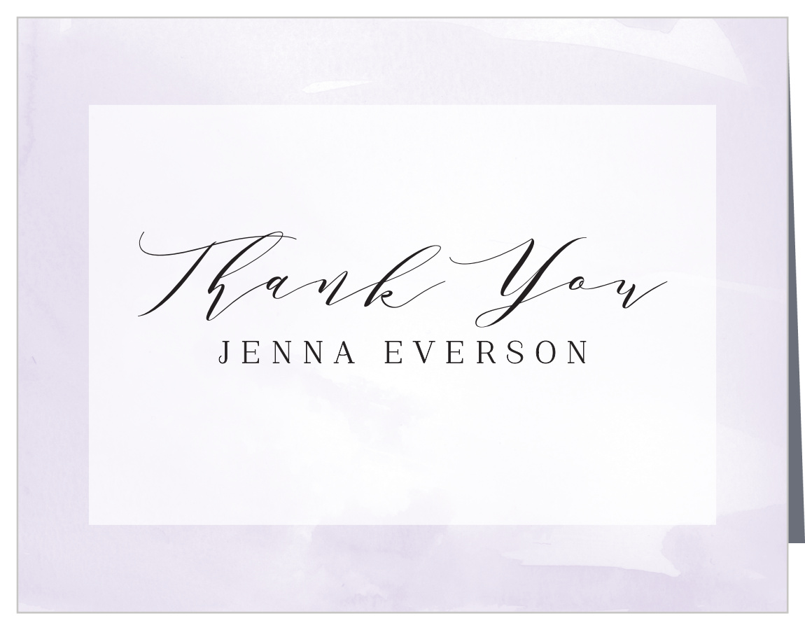 Watercolor Wish Bridal Shower Thank You Cards