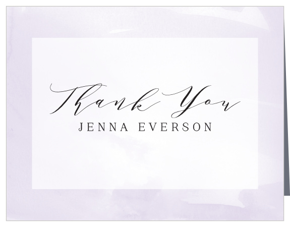 Watercolor Wish Bridal Shower Thank You Cards