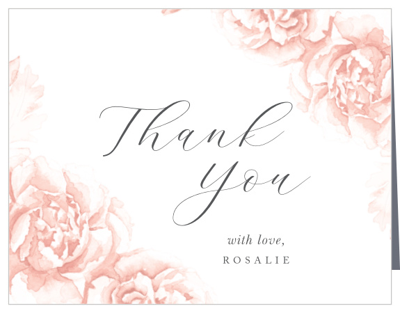 Let your family and friends know how much you appreciated their support with the classic look of our Rose Border Bridal Shower Thank You Cards.