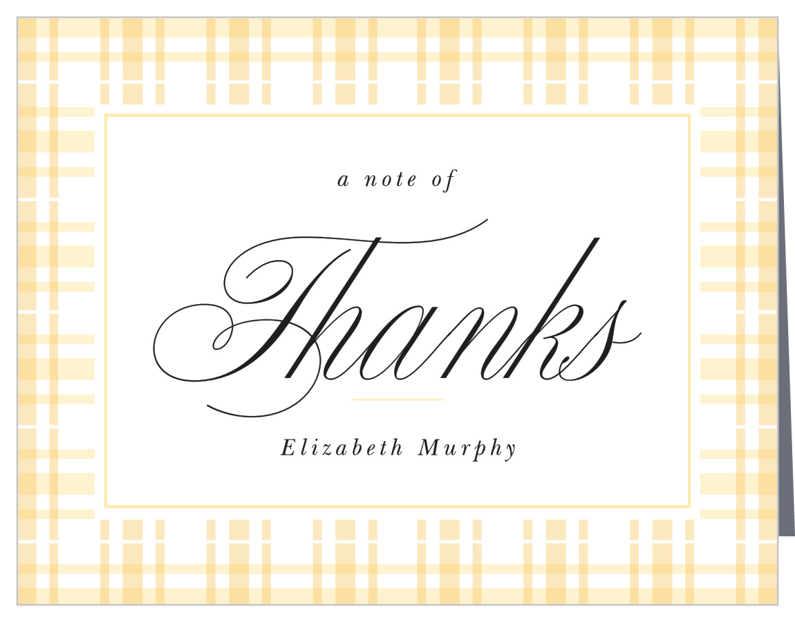 Plaid Prepster Bridal Shower Thank You Cards