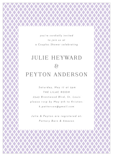 Our Garden Lattice Bridal Shower Invitations are the perfect way to gather your friends and family close for your pre-wedding fun!