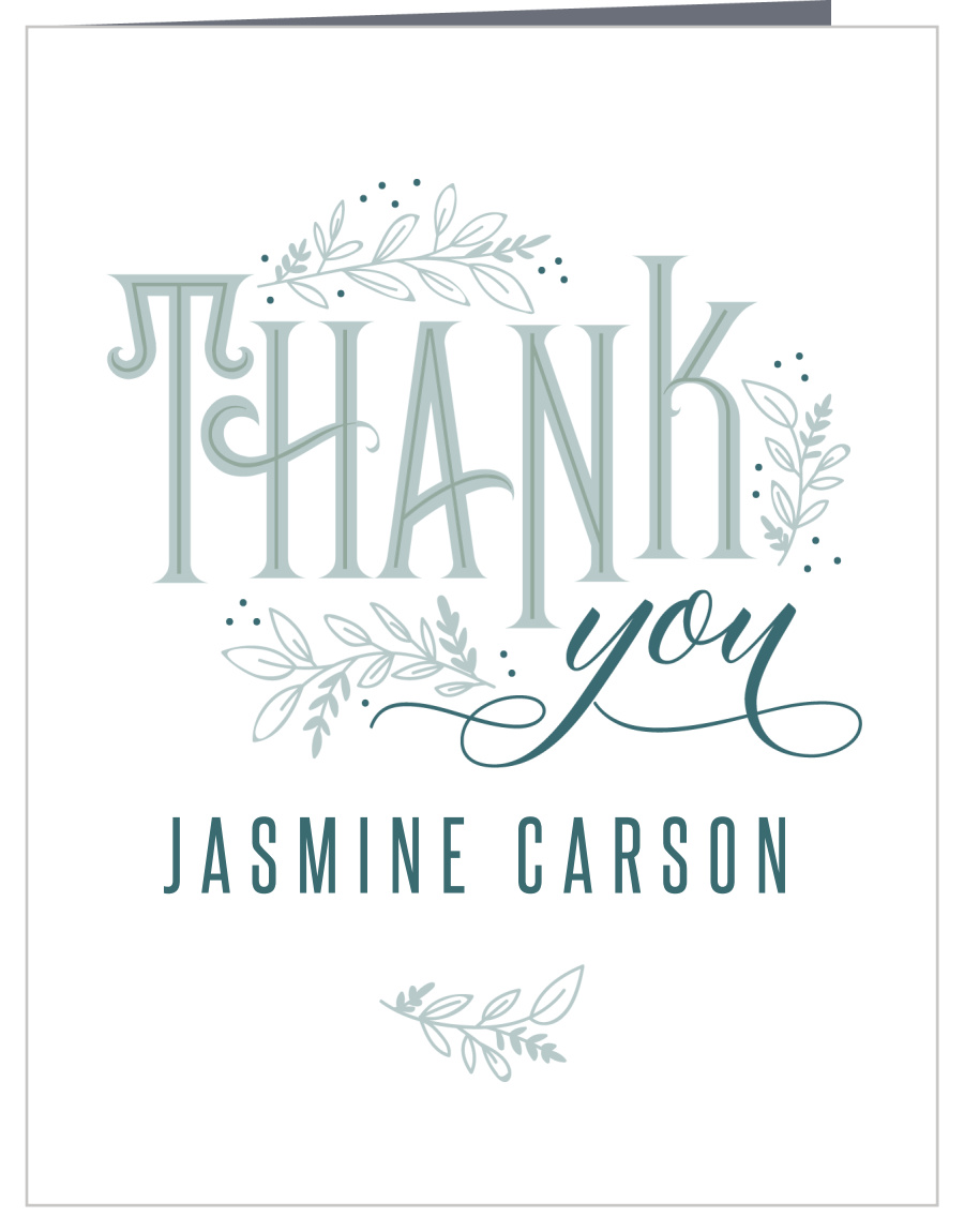 Fantastic Foliage Bridal Shower Thank You Cards