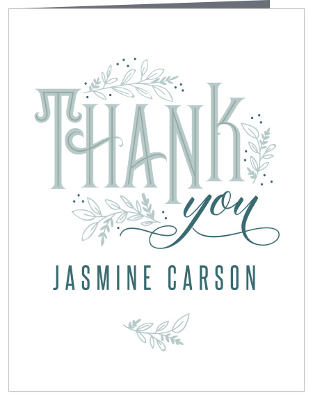Fantastic Foliage Bridal Shower Thank You Cards