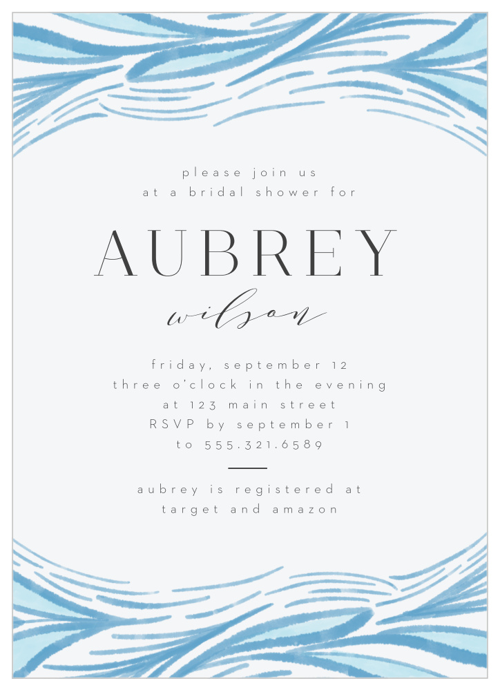 Soft Edges Bridal Shower Invitations