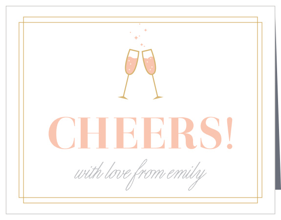 Send your gratitude to all those who participated in your pre-wedding festivities with our Bright and Bubbly Bridal Shower Thank You Cards!