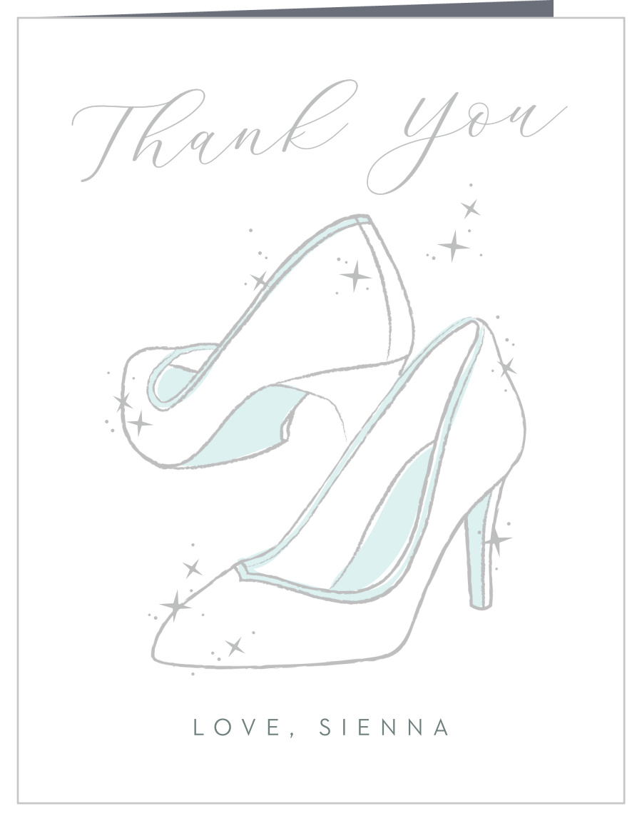 Glass Slippers Bridal Shower Thank You Cards