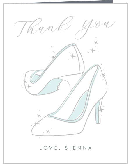 Glass Slippers Bridal Shower Thank You Cards