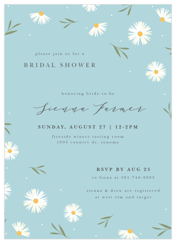 Invite your friends and family to celebrate your love with our He Loves Me Bridal Shower Invitations