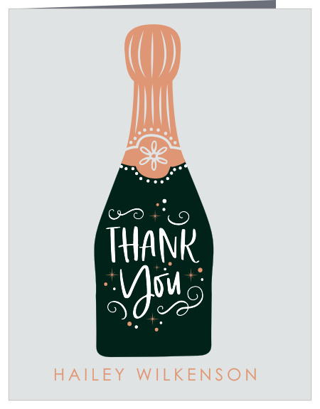 Show your appreciation for your guest's support at your shower with our Sip Sip Bridal Shower Thank You Cards!
