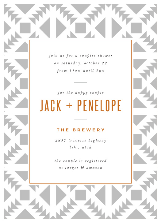 Invite your friends and family to celebrate your love with our Concrete Tiles Bridal Shower Invitations.