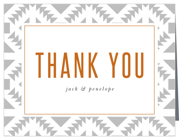 Concrete Tiles Bridal Shower Thank You Cards