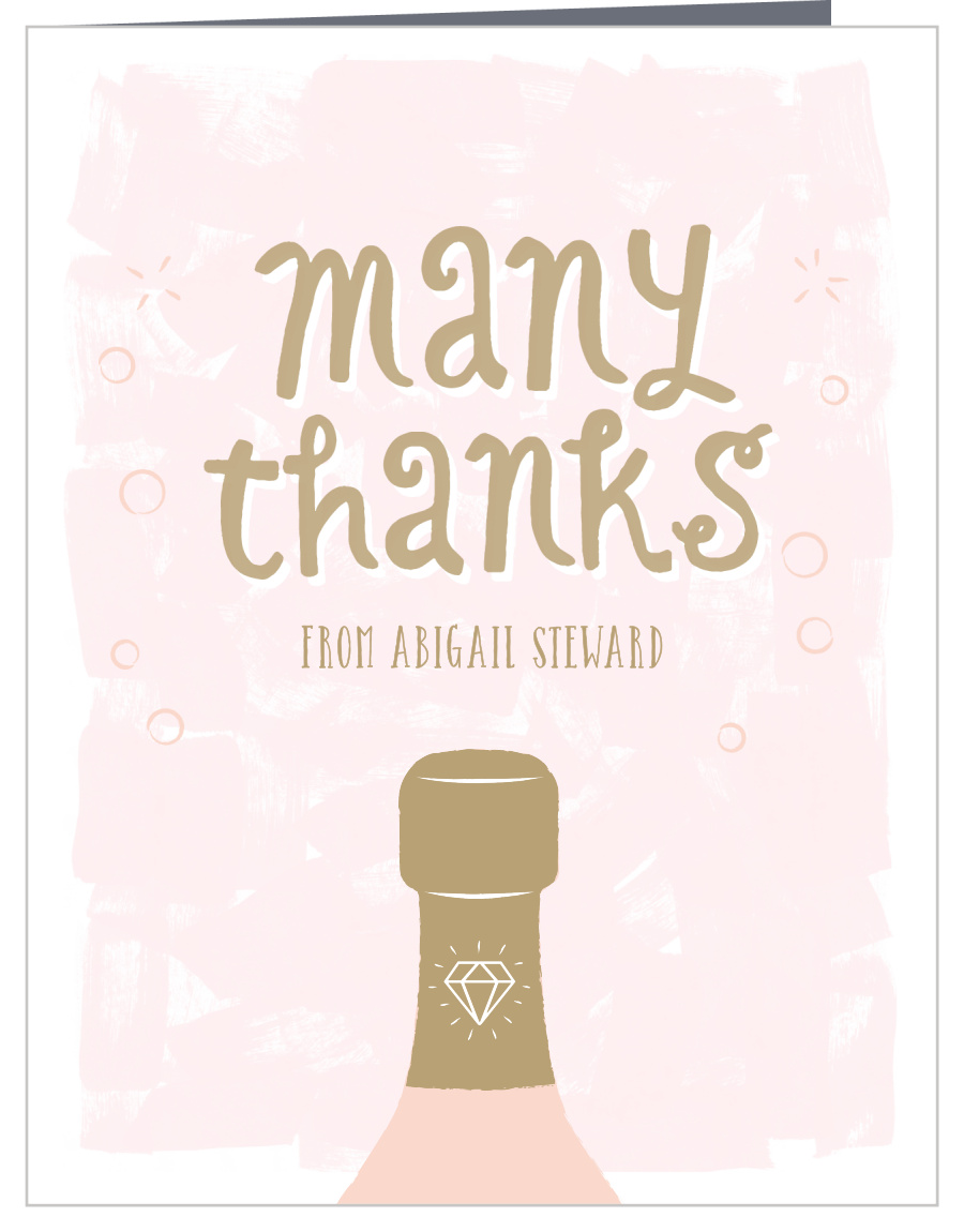 Brimming Bubbly Bridal Shower Thank You Cards