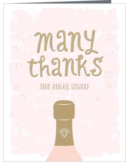 Brimming Bubbly Bridal Shower Thank You Cards