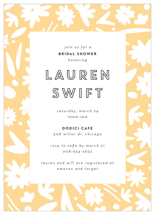 Get ready to celebrate in style with our Mod Floral Bridal Shower Invitations.