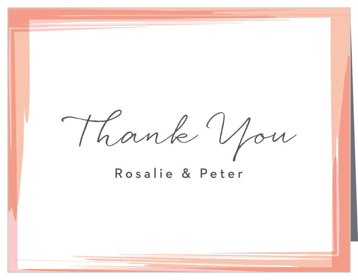 Bold Brush Frame Bridal Shower Thank You Cards