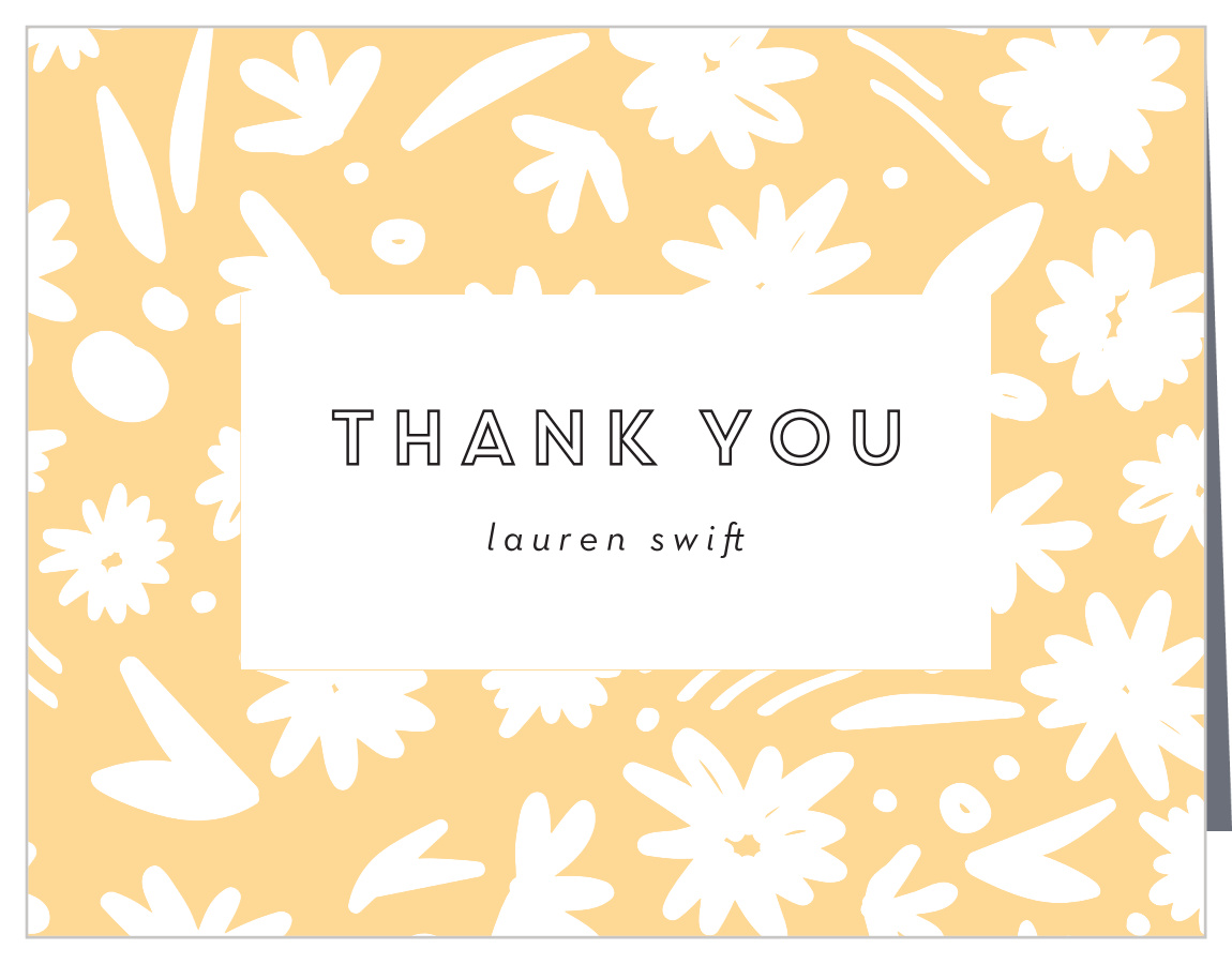 Mod Floral Bridal Shower Thank You Cards