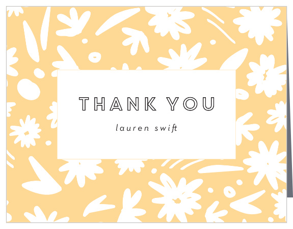 Mod Floral Bridal Shower Thank You Cards
