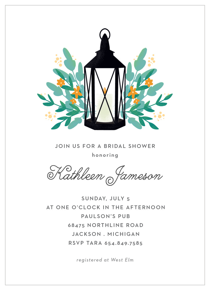 Lighted Path Bridal Shower Invitations