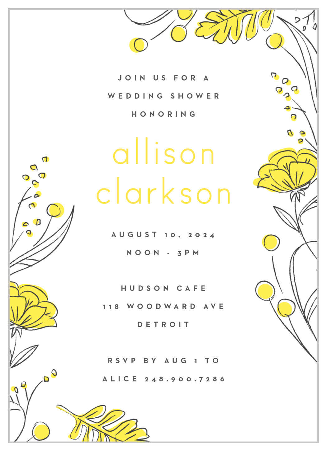 Mod Meadow Bridal Shower Invitations