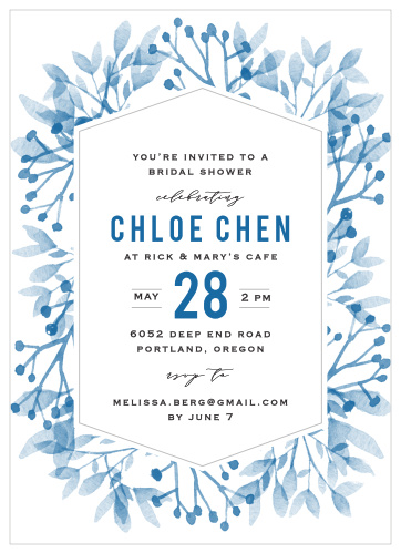 Get ready to celebrate in style with our Monochrome Florals Bridal Shower Invitations.