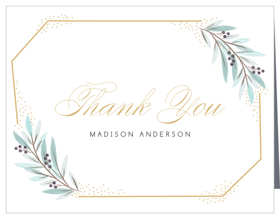 Geo Watercolor Bridal Shower Thank You Cards