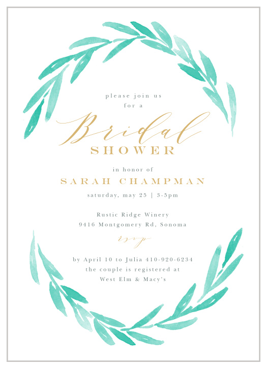Set the stage for your perfect event with our Leafy Laurels Bridal Shower.