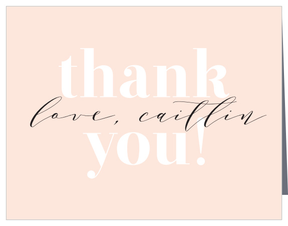 Show your gratitude with the Modern Article Bridal Shower Thank You Cards. 