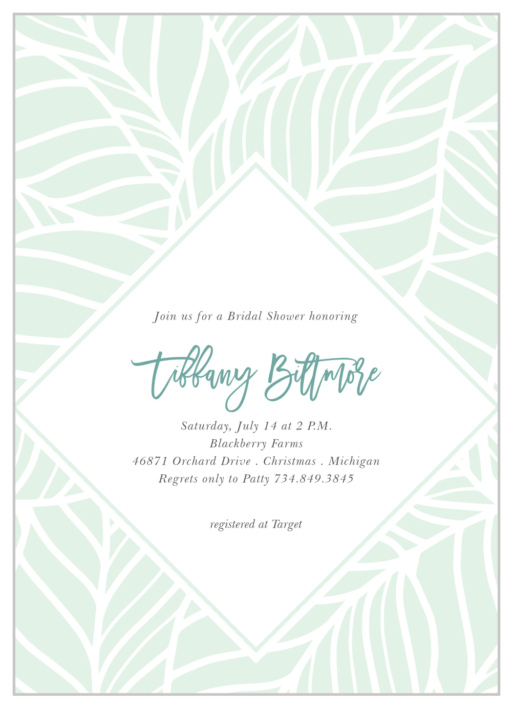 Fresh Vibes Bridal Shower Invitations