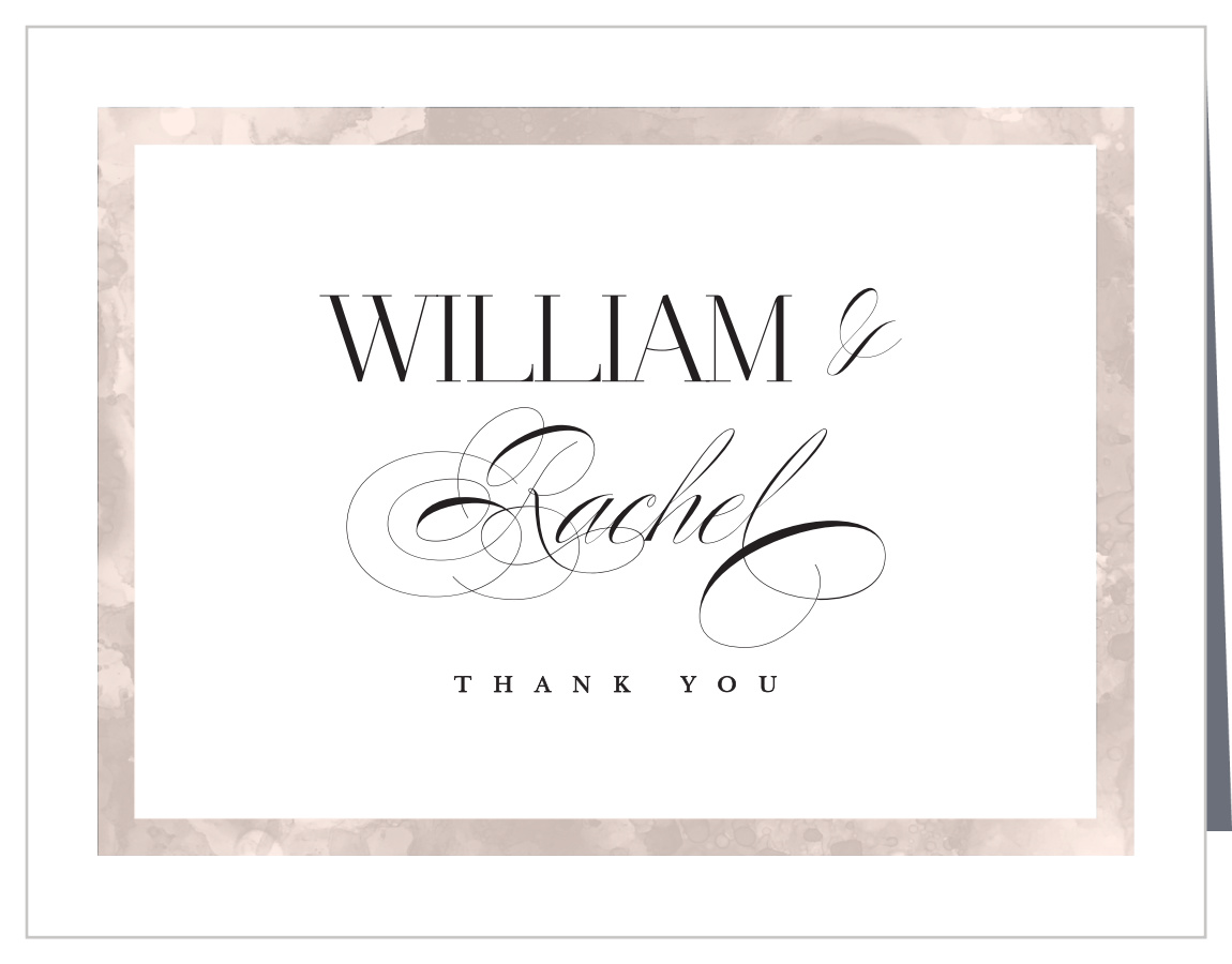Alluring Border Bridal Shower Thank You Cards