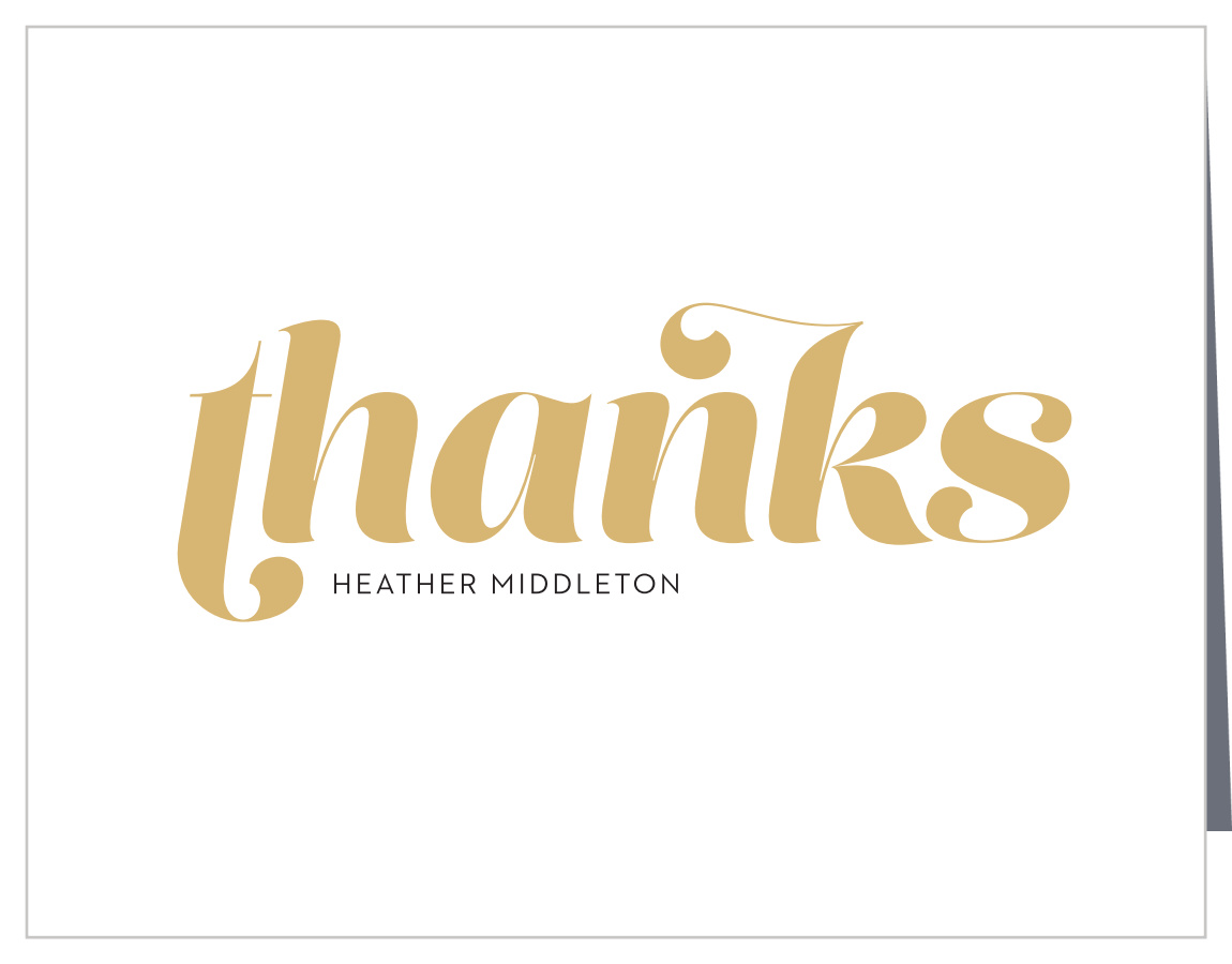 Modern Bride Bridal Shower Thank You Cards