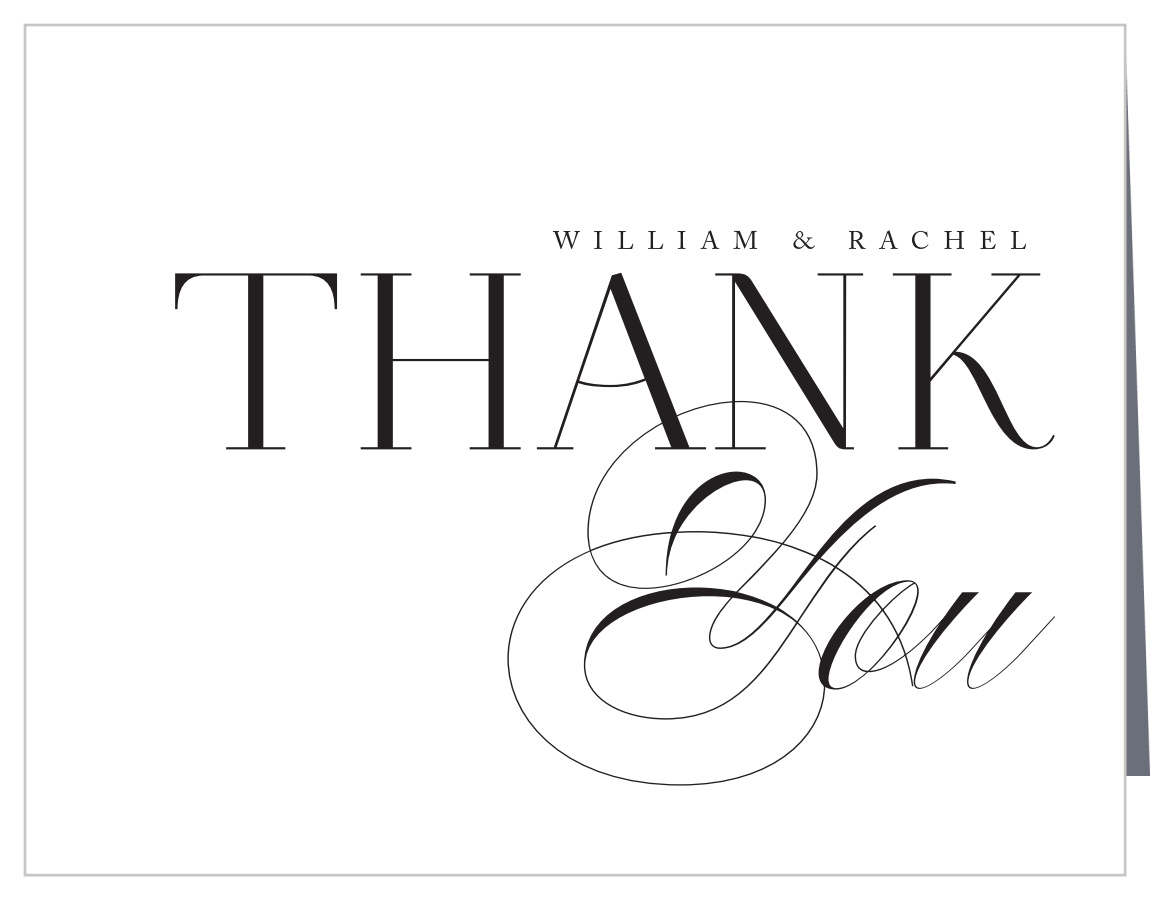 Pure Elegance Bridal Shower Thank You Cards