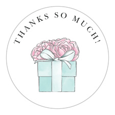 Gift your close friends and family with a memento of your pre-wedding fun with the chic look of our Little Blue Box Bridal Shower Stickers.