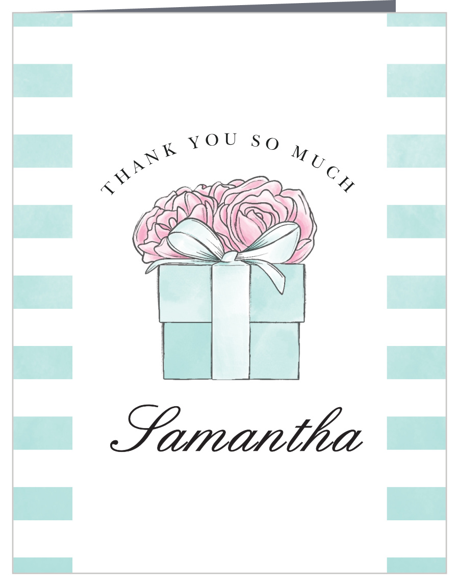 Little Blue Box Bridal Shower Thank You Cards