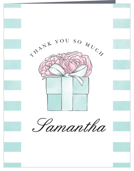 Little Blue Box Bridal Shower Thank You Cards