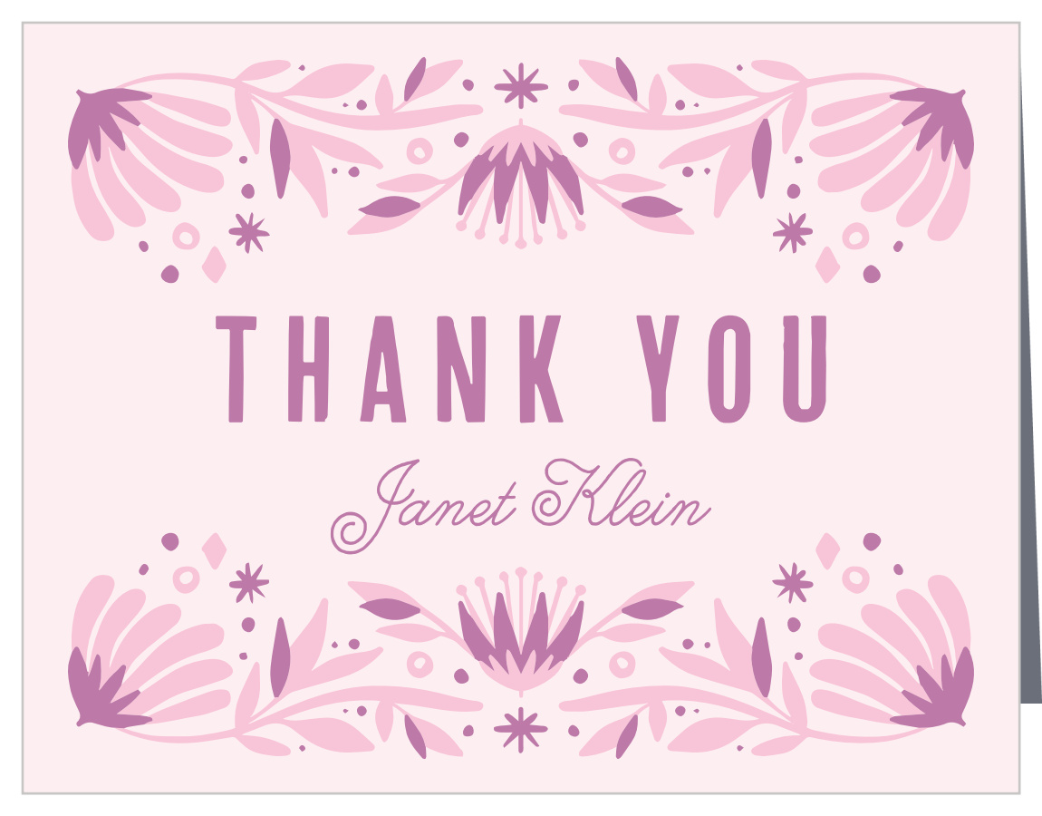 Boho Border Bridal Shower Thank You Cards