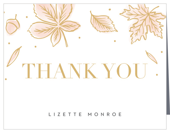 Fall Bride Bridal Shower Thank You Cards