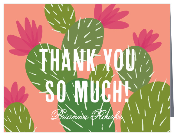 Prickly Cactus Bridal Shower Thank You Cards