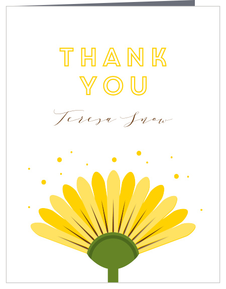 Sunflower Shower Bridal Shower Thank You Cards