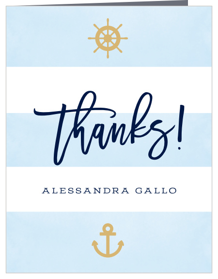 Nautical Vibes Bridal Shower Thank You Cards