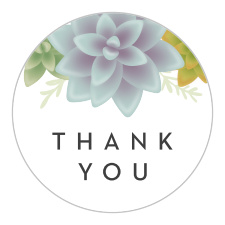 Add some personalized flair to your shower invitations and thank you cards with our Mod Succulents Bridal Shower Stickers. 
