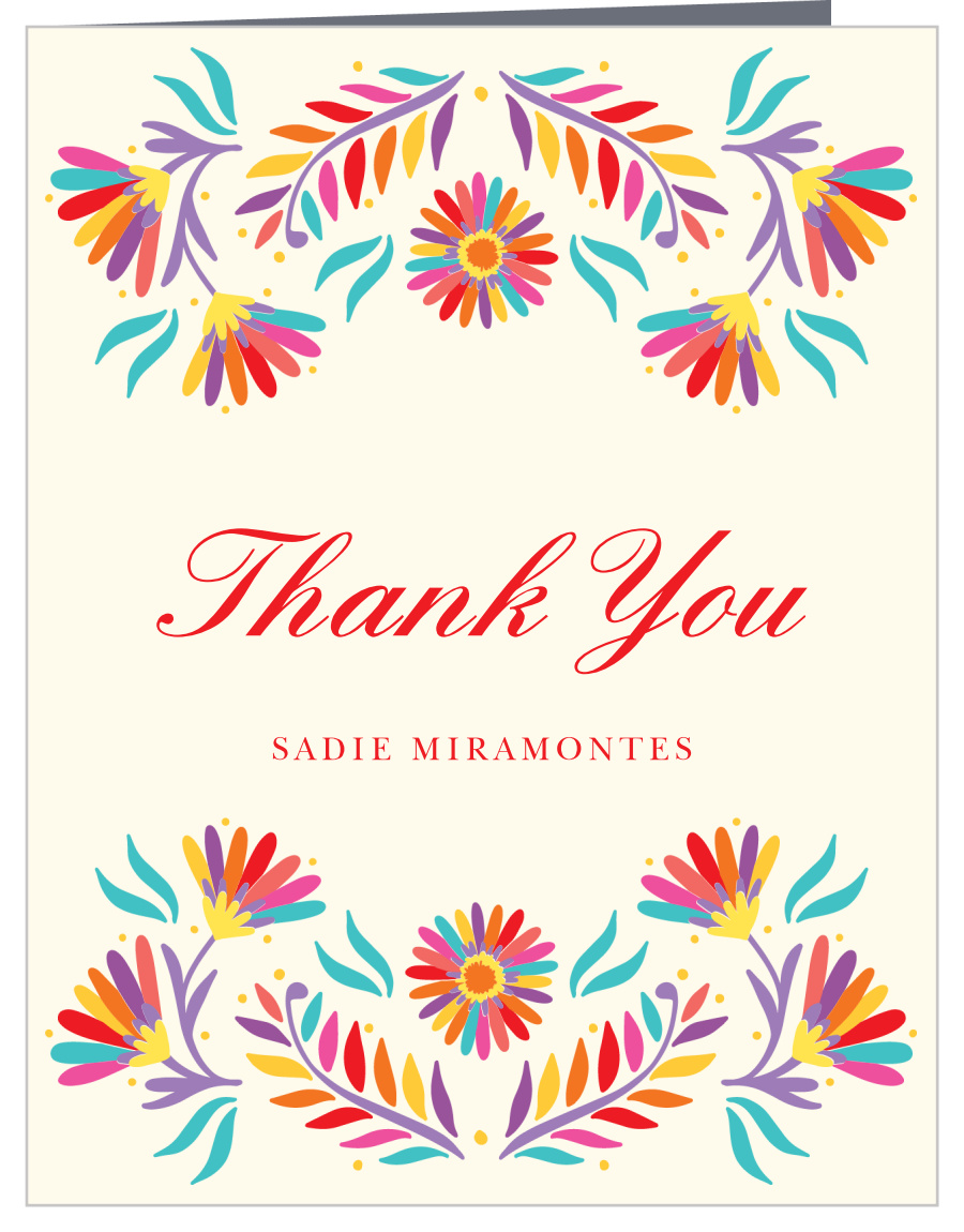 Fiesta Otami Bridal Shower Thank You Cards