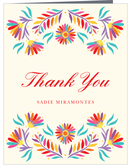 Fiesta Otami Bridal Shower Thank You Cards