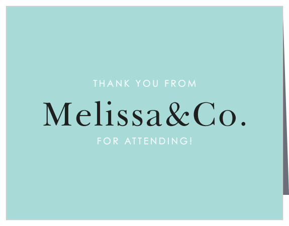 Express appreciation to your close family and friends that attended the pre-wedding fun with the chic look of our Shower & Co Bridal Shower Thank You Cards. 