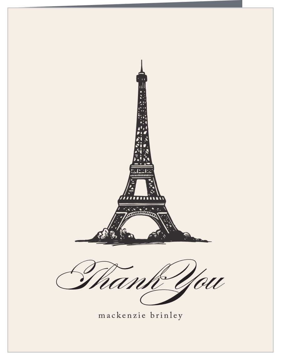 Parisian Party Bridal Shower Thank You Cards